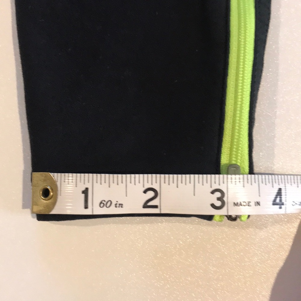 Nike Black Leggings Small S Dri-fit Neon Zipper - Picture 6 of 10